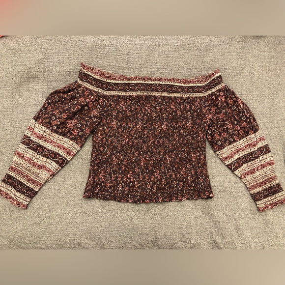 NWOT Veronica Beard Rosalinda Smocked Off The Shoulder Top Small - Picture 3 of 4